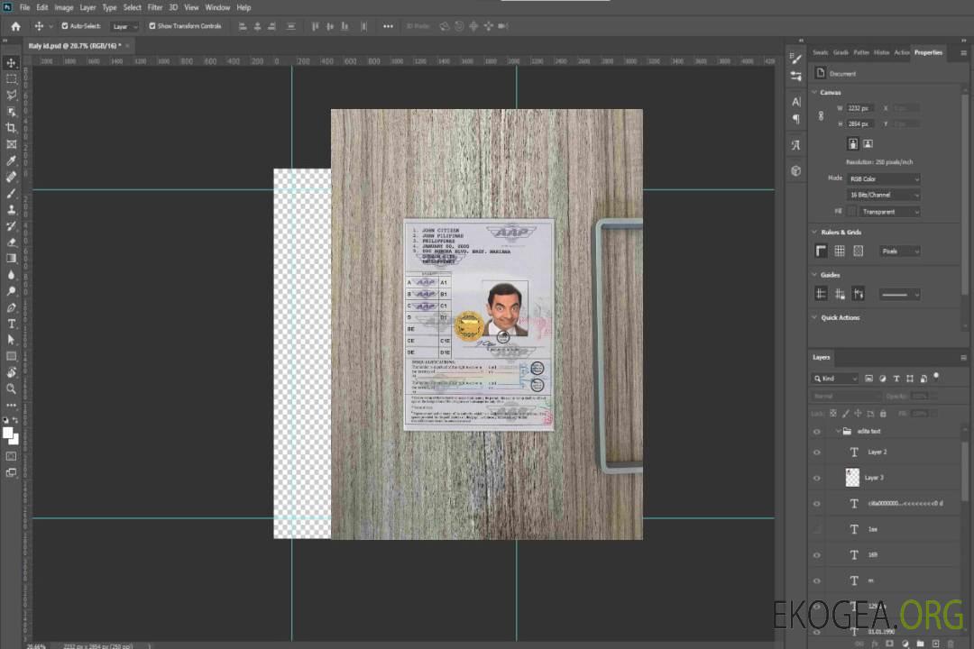 Philippines Permis de conduire international (format Convention de Vienne) photolook template